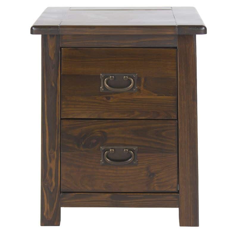 2 Drawer Bedside in Dark Wood CheapFurniture