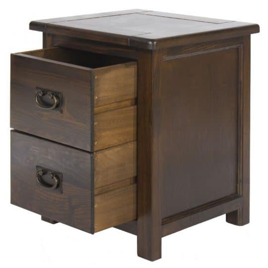 2 Drawer Bedside in Dark Wood CheapFurniture