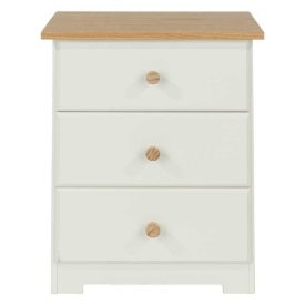 Colorado 3 Drawer Bedside Cabinet
