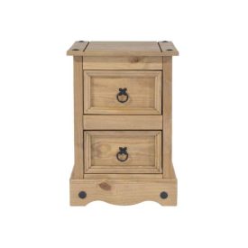 Corona 2 Drawer Petite Bedside Cabinet