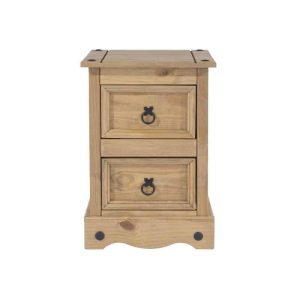 Corona 2 Drawer Petite Bedside Cabinet
