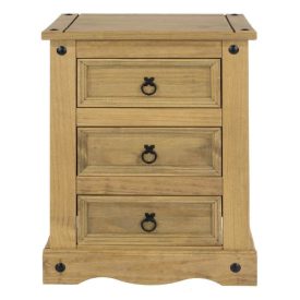 Corona 3 Drawer Bedside Cabinet
