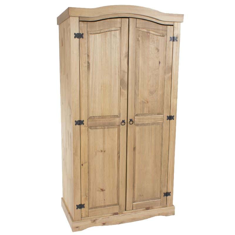 Corona Pine 2 Door Double Wardrobe. CheapFurniture