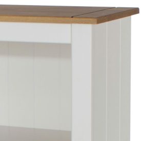 Capri bookcase top corner