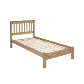 Single Low End Bedstead With Slatted Headboard