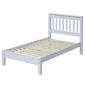CRW300-1 Corona Whitewashed Single Bedstead With Integrated Headboard