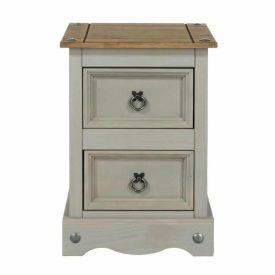 Corona grey petite bedside cabinet