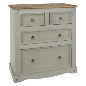 CRG512-3 Grey washed chest of drawers