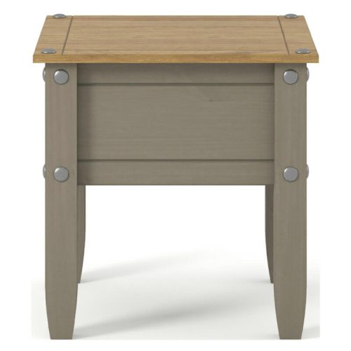 Light Grey Lamp Table 1 Drawer [Corona Grey]
