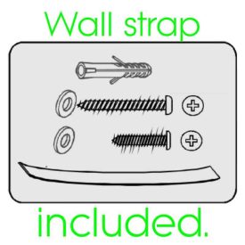 Wall strap included