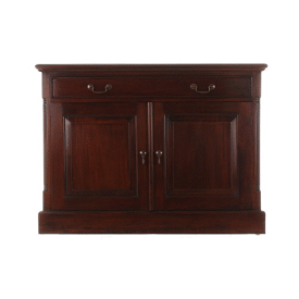 IMR06A Solid mahogany hidden home office desk, 360 degree view. Fully assembled.