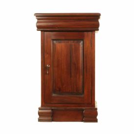 Solid Mahogany Lamp Table with Cupboard, Fully Assembled