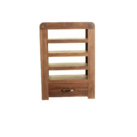 Solid Walnut Unit for Wall-Mounted TVs [Shiro]