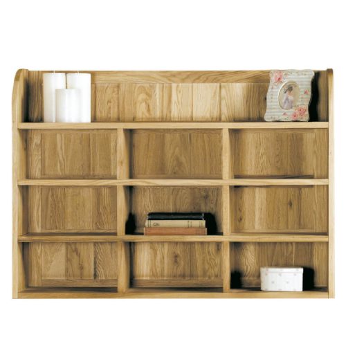 Solid Oak Wall Rack with Cubby Holes, Fully Built