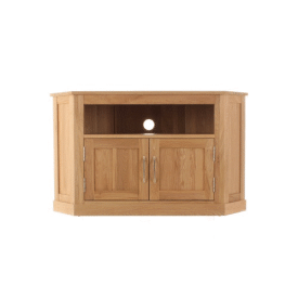 Solid Oak Corner Television Cabinet, Fully Built