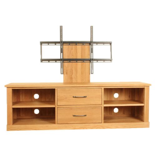 Solid Oak Widescreen TV Cabinet, with Mounting Point