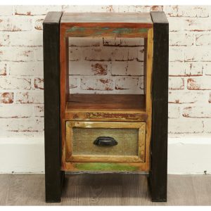 Oak Effect 1 Drawer Bedside Cabinet [Henley]