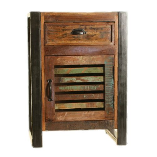 Reclaimed Lamp Table 1 Door 1 Drawer [Urban Chic]