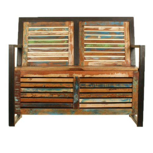 Reclaimed Monks Bench with Shoe Storage [Urban Chic ]