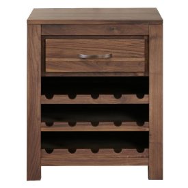 Solid Walnut Wine Rack or Lamp Table, Assembled