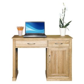Solid Oak Single Pedestal Desk, Fully Assembled