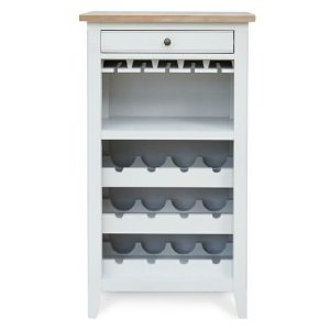 Gloss White Small Bedside Cabinet 1 Drawer [Lido]