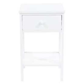 White Shaker Small Bedside Cabinet 1 Drawer [Options]