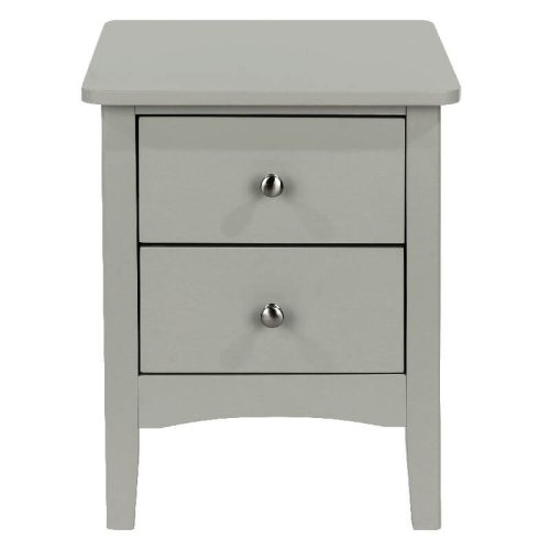 CMG509-1 Grey 2 Drawer Petite Bedside Cabinet (Como)