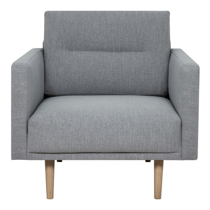 Light Grey Armchair Oak Legs [Larvik] CheapFurniture