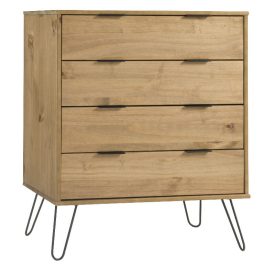 Premium Waxed Pine 4 Drawer Chest [Augusta]