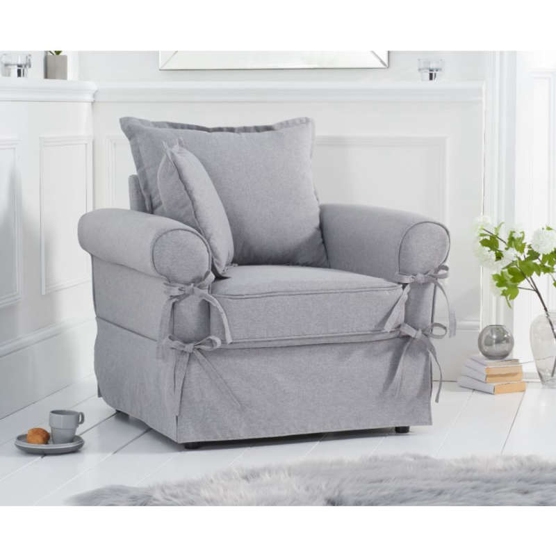 Grey Linen Armchair [Celia] CheapFurniture