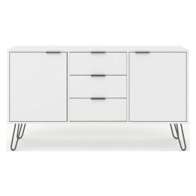 White and grey sideboard.