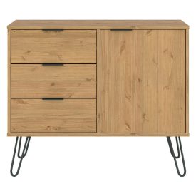 Pine Small Sideboard 1 Door 3 Drawers [Augusta]