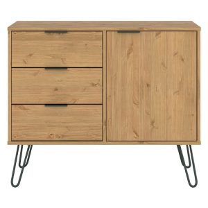 Bleached Oak & Grey Wall Storage Unit [Vegas]