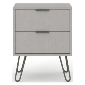Grey 2 drawer cabinet.