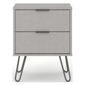 Grey 2 drawer cabinet.