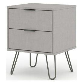 AGG510-3 Grey bedside table.