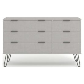 Large grey chest of drawers.