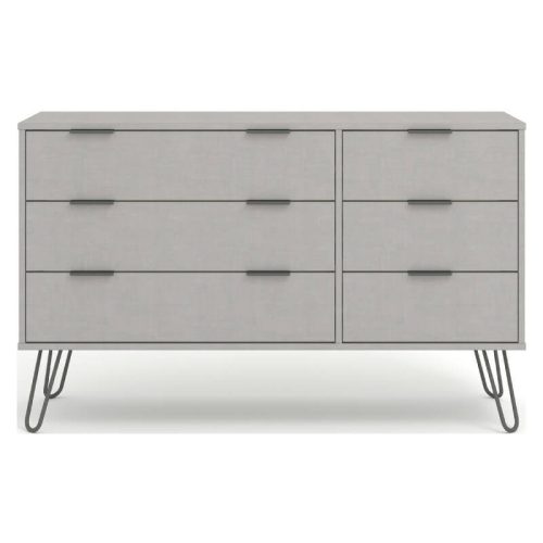 Large grey chest of drawers.