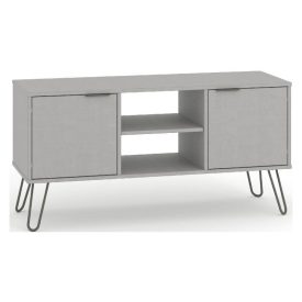 AGG912-2 Front/left view of TV unit in grey.