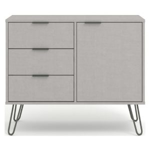 Small grey sideboard.
