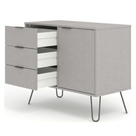 Small grey sideboard.