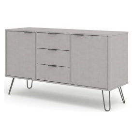 AGG916-3 Front/right look at textured grey sideboard/buffet.