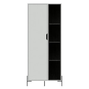White Armoire Mirrored Door 1 Drawer [Corona]
