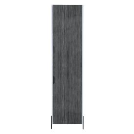 White & Grey Tall Storage Cabinet [Dallas]