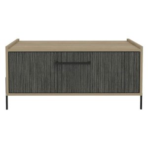 Bleached Oak & Grey Wall Storage Unit [Vegas]