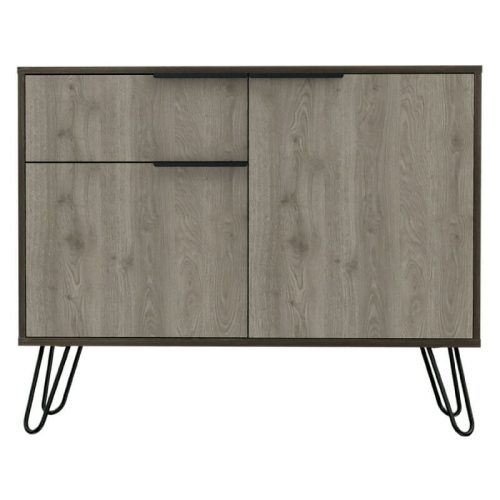 Oak & Grey Small Sideboard, Hair Pin Legs [Nevada]