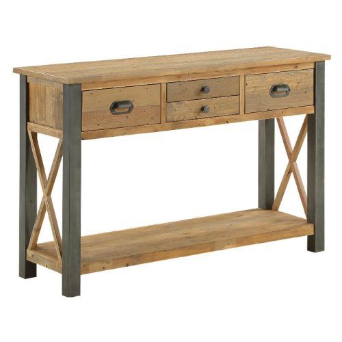 Reclaimed & Steel Large Console Table [U.E.]