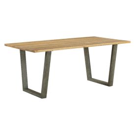 Reclaimed & Steel Rectangular Dining Table [U.E.]