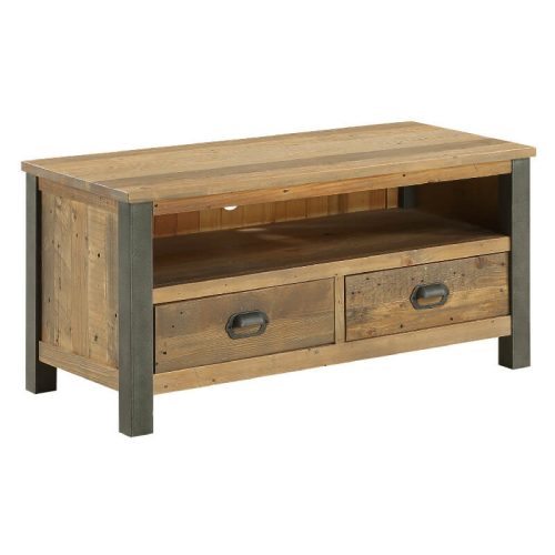 Reclaimed & Steel 2 Drawer TV Unit [U.E.]